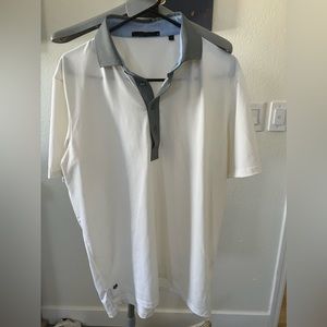 Greyson - White polo with gray collar. Used in perfect condition. Size Medium.
